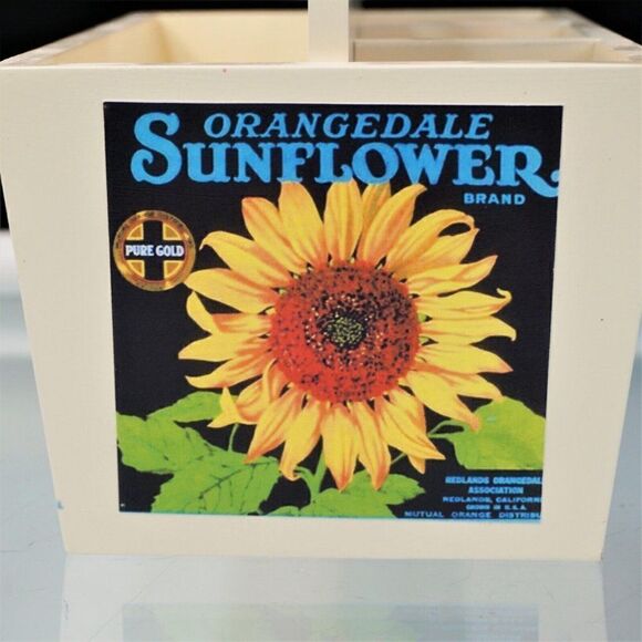 Vintage Look Craft Caddy Carrier Organizer Decoupage Vintage Crafts By Bonnie - Picture 9 of 11